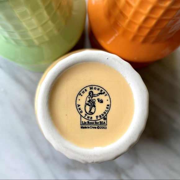 Ice Cream Cone Bowls•NWOT~STACKABLE!•(3) Ceramic Cones For Ice Cream or Toppings - Picture 10 of 15